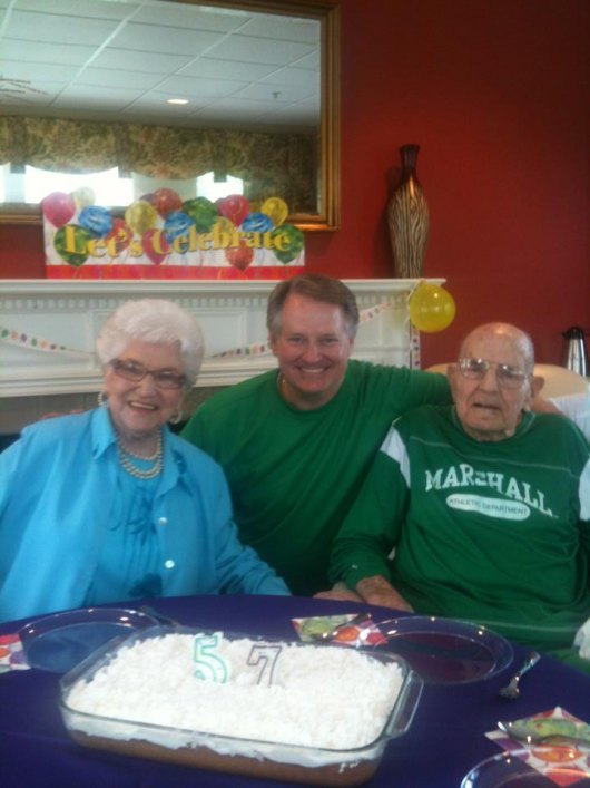 BREAKING... Condolences to Huntington Mayor Steve Williams & Family on the Passing of his Dad. Mayor Williams with mom and dad at Aug 2013 birthday party